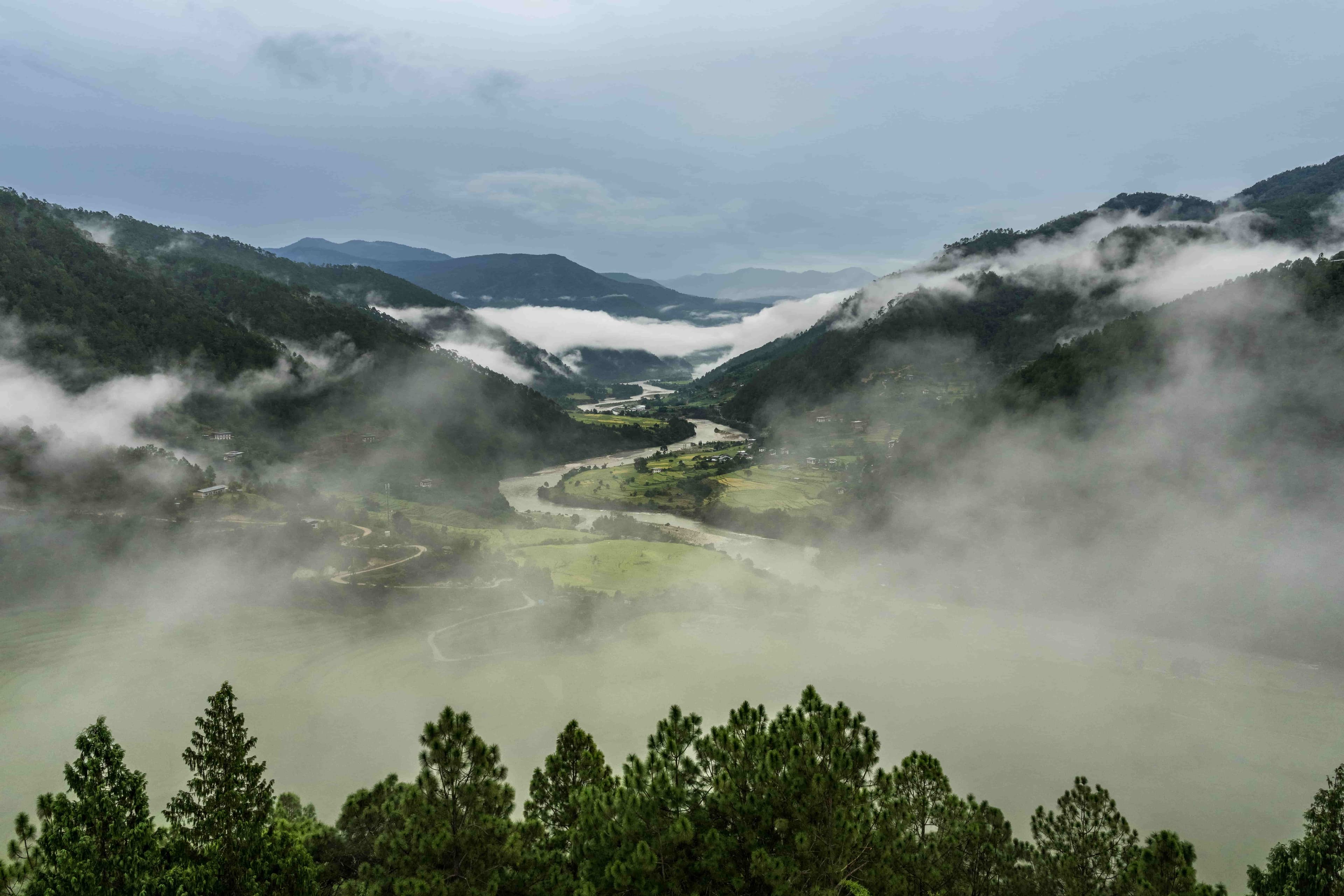 Prayer wheels in Bhutan